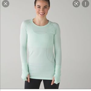 LULULEMON mint green swiftly tech long sleeve size 2